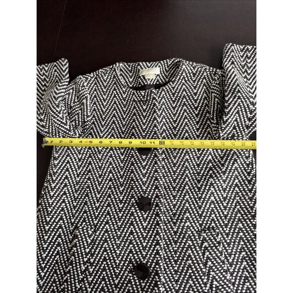 Michael Kors Womens Zigzag Coat L/G Black & White - Picture 9 of 11